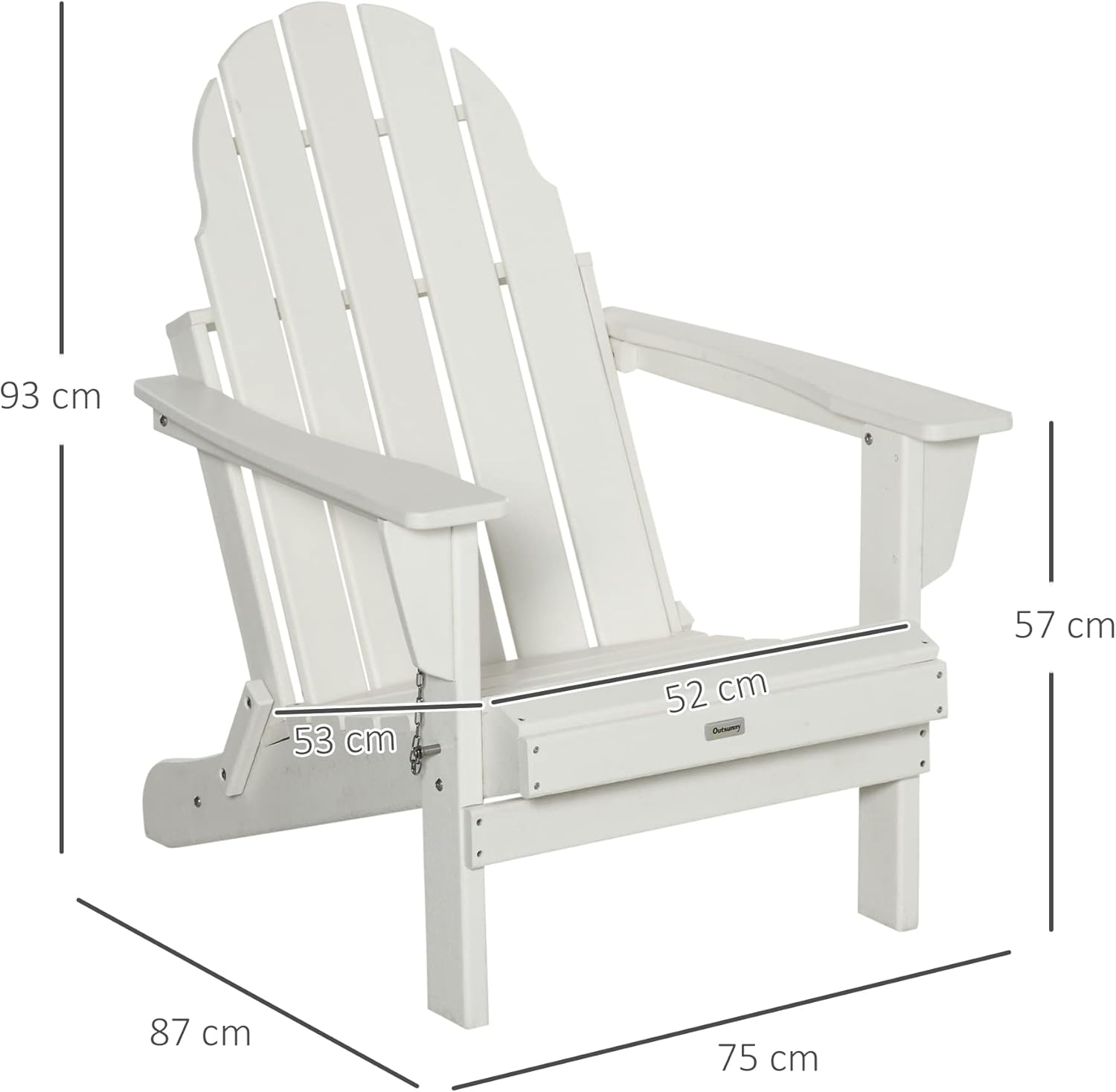 Adirondack Tuinstoel – Buitenstoel – Balkonstoel – Lounge Stoel – Klapstoel – Weerbestendig HDPE Materiaal – Inklapbaar & Draagbaar - QUORE