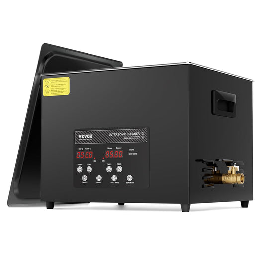 VEVOR Ultrasone reiniger, 15 l, digitale ultrasone reinigingsmachine, 360 W, met delicate modus, industriële 40 kHz ultrasone reiniger met timer en sieradenverwarming