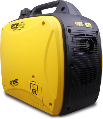 Aceup Energy Inverter stroomgenerator, 2000 watt, noodstroomaggregaat, stille benzine, stroomgenerator, licht, met USB 230 V, 12 V stopcontacten, 4-taktmotor, 19,8 kg