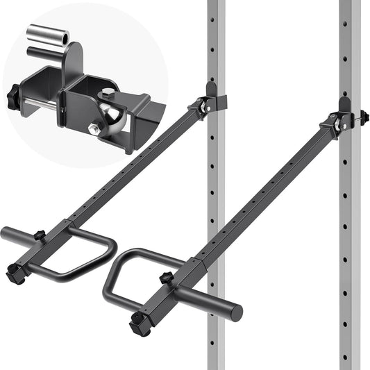 Kipika Verstelbare hefboomarmen Power Rack Stoorzendarmbevestigingen 5,1 x 5,1 cm Compatibel Olympische platen 5,1 cm Gaten 1,6 cm of 2,5 cm
