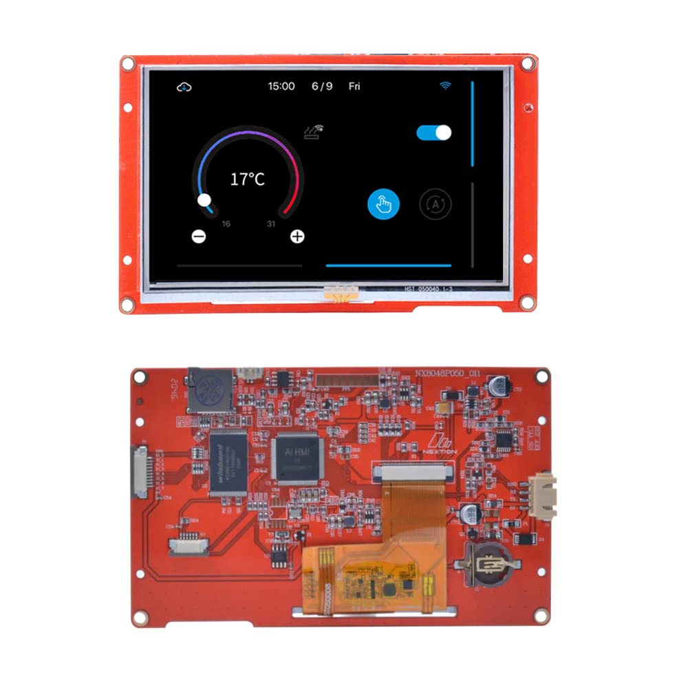 Nextion Display Intelligent NX8048P050-011C Intelligent 5 inch capacitief touchscreen 800 x 480 Seriële LCD TFT HMI weergavemodule NX8048P050-011C ondersteunt audio