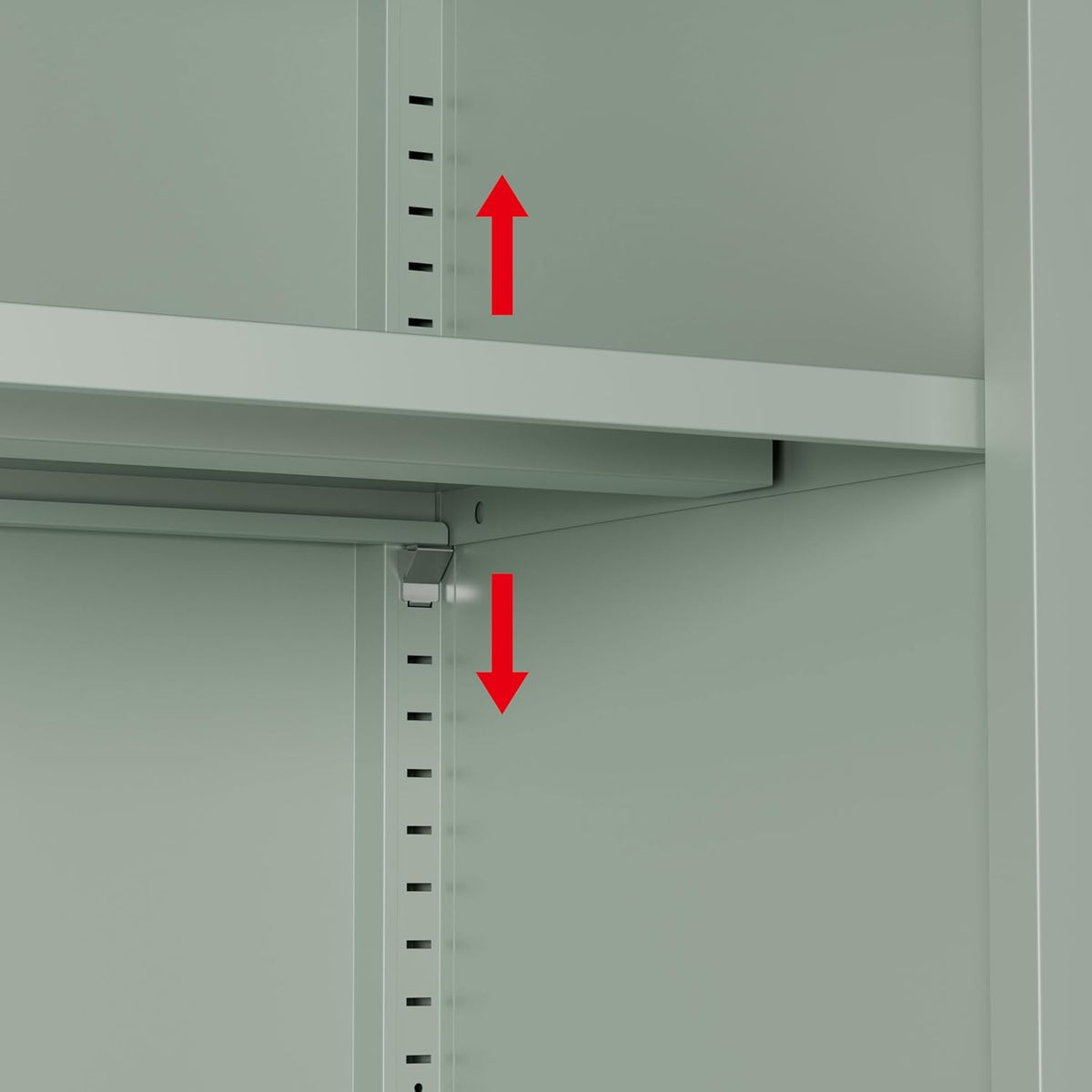 Locker Cabinet Metal 35x50x180cm / 90x50x180cm – Storage Cabinet with Adjustable Shelves, Steel Wardrobe/Wardrobe Industrial (Green, 35x50x180cm (LxWxH)) - QUORE