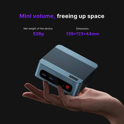 Reatan S8 Mini Gaming PC met Intel i9-12900H Mini-PC (14C/20T tot 5.0 GHz) 32GB DDR5 1TB PCIe 4.0 SSD Mini-Computer HDMI DP USB-ondersteuning Wi-Fi6 BT5.2 Dual 2.5G LAN