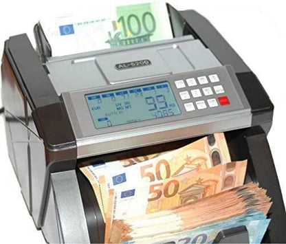 Bankbiljetteller geldtelmachine bankbiljettenteller teller geldteller geldteller bankbiljettencontrole herkent alle nieuwe 100 en 200 EUR