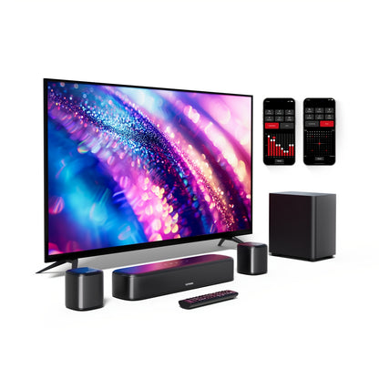 Soundbar – Home Cinema Speaker – Surround Sound Systeem – TV Luidspreker – 5.1 Kanaals – Draadloze Surround Speakers – 250W Piekvermogen