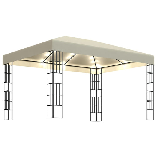 Liggende Luifel – Tuinpaviljoen – Tuinkamer – Pergola – Zonnescherm – 3x3 Meter – Stalen Frame Met Ventilerend Polyester Dak