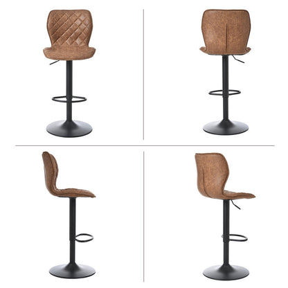 Goeurvant Modern 360° Swivel Bar Stool with Adjustable Height and Metal Base, PU Upholstery, Kitchen Stool, Kitchen Bar Stools, Kitchen Stools, Home Bar Furniture, Bar Seating, Metal Base Stool, Modern Bar Chair, Contemporar
