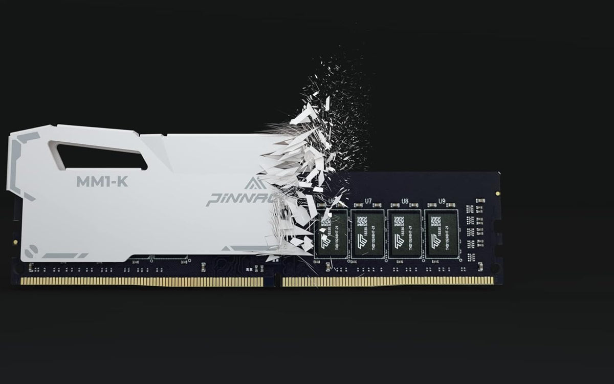 Timetec Pinnacle Konduit DDR4 3200MHz PC4-25600 CL16-18-18-38 XMP2.0 Overklokken 1.35V Compatibel voor AMD en Intel Desktop Gaming PC Memory Module RAM - Wit (16GB Kit(2x8GB) 3200MHz)