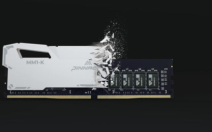Timetec Pinnacle Konduit DDR4 3200MHz PC4-25600 CL16-18-18-38 XMP2.0 Overklokken 1.35V Compatibel voor AMD en Intel Desktop Gaming PC Memory Module RAM - Wit (16GB Kit(2x8GB) 3200MHz)