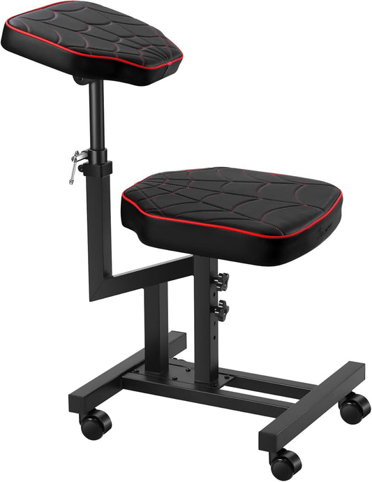 Poarmeey Premium multifunctionele stoel met armleuning voor tattoo-artiesten, verstelbare tattoo-armsteun, standaard, tattoo-stoel met wielen