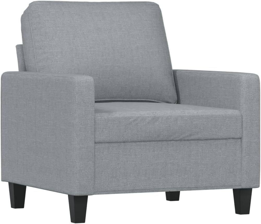 ZIRLANLV Lounge Sofa Sofa with Armrests Back Cushions, Living Room Sofa, Design Sofa Metal Frame, Available As Single, Double or Three Seater, Modern (Wine Red) (Light Grey #19)