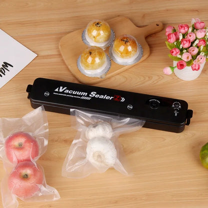 Vacuüm Sealer – Vacumeerapparaat – Voedselverpakkingsmachine – Vacuumzak Sealer – Vacuümverpakkingsmachine – Verlengt Houdbaarheid Tot 5x – Compact Zwart Ontwerp Met 10 Vacumeerzakken
