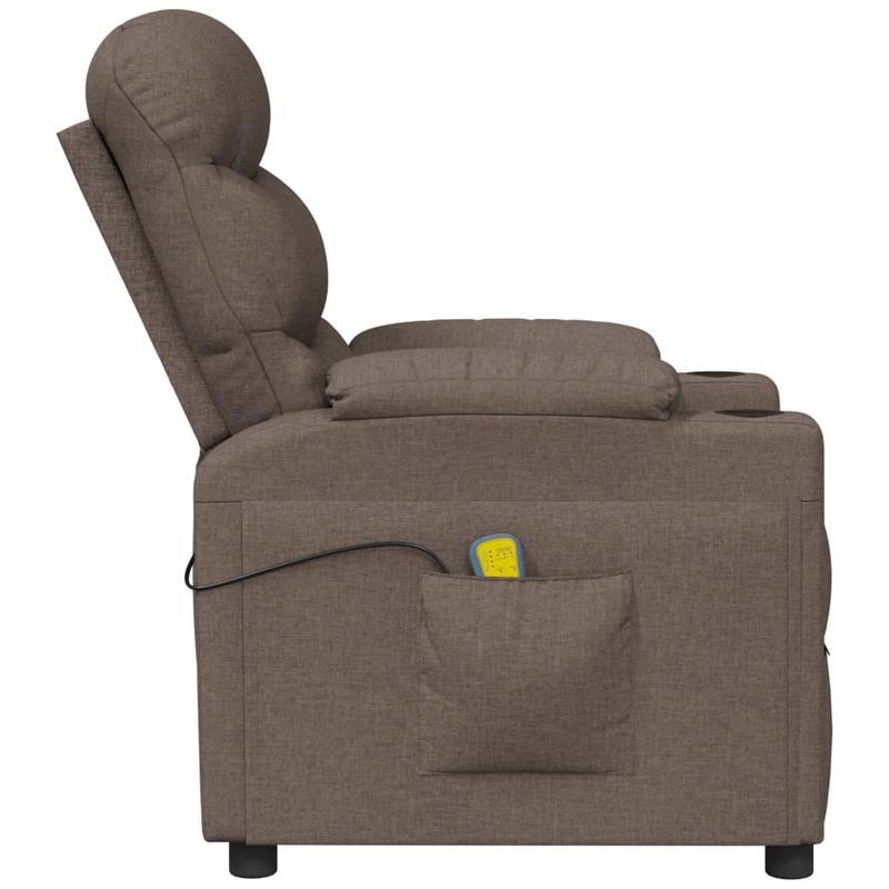 Relaxfauteuil – Fauteuil – Loungestoel – Relaxstoel – Zetel – Taupe – Handmatig Verstelbare Rugleuning – Hoogwaardig MDF Houten Frame