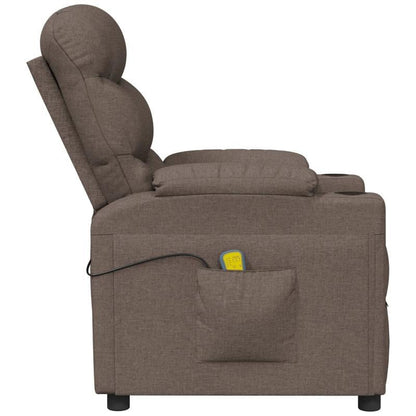 Relaxfauteuil – Fauteuil – Loungestoel – Relaxstoel – Zetel – Taupe – Handmatig Verstelbare Rugleuning – Hoogwaardig MDF Houten Frame