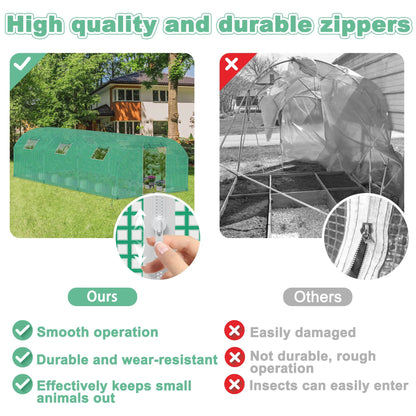 Kas – Tuinkas – Broeikas – Kweekkas – Tomatenkas – 3x4m 12㎡ – Gegalvaniseerd Stalen Frame – UV-Resistente Met Hor