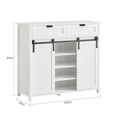 Dressoir – Opbergkast – Kastenmeubel – Kast Met Schuifdeuren – Sideboard – Compact Design 104x35x93 cm – MDF & Vezelplaat