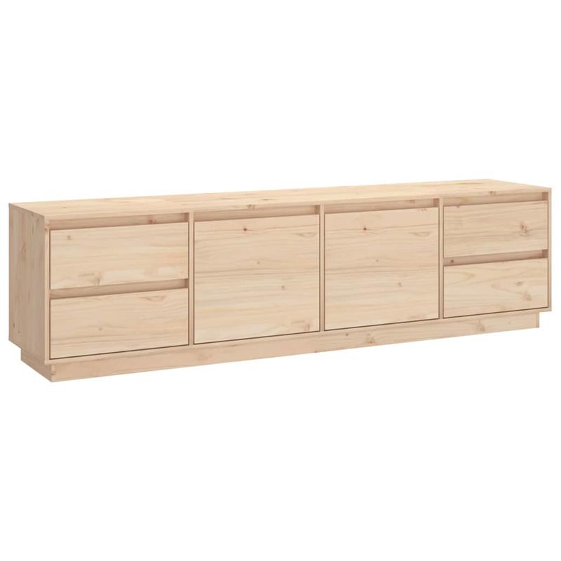 Mid-Century Modern Farmhouse-Style TV Stand for Living Room, Entertainment Center with Ample Storage, Solid Pine Wood, 176x37.5x47.5 cm, Perfect for Kitchen and Living Room