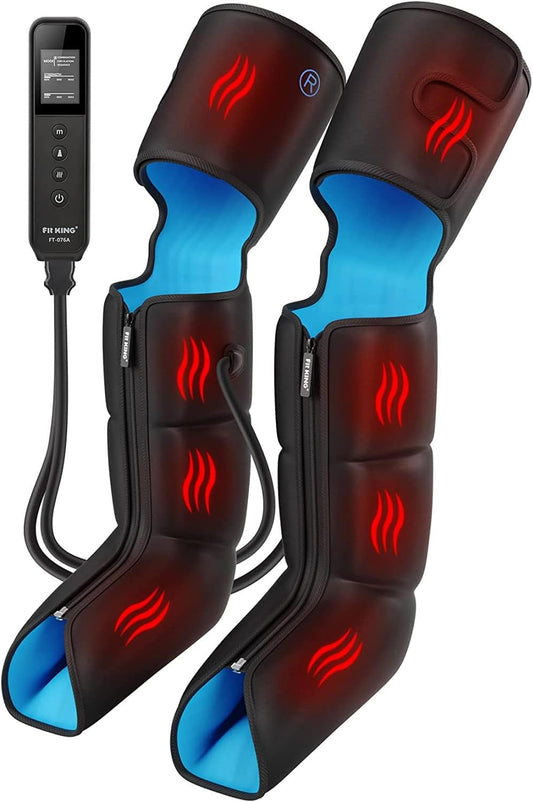 Beenmassageapparaat – Compressieschoenen – Compressieboots – Compressielaarzen – Massageboots – Voor Voeten, Kuiten En Dijen – 3 Warmtestanden – 10 Programma’s Met 3 Modi En 3 Intensiteiten