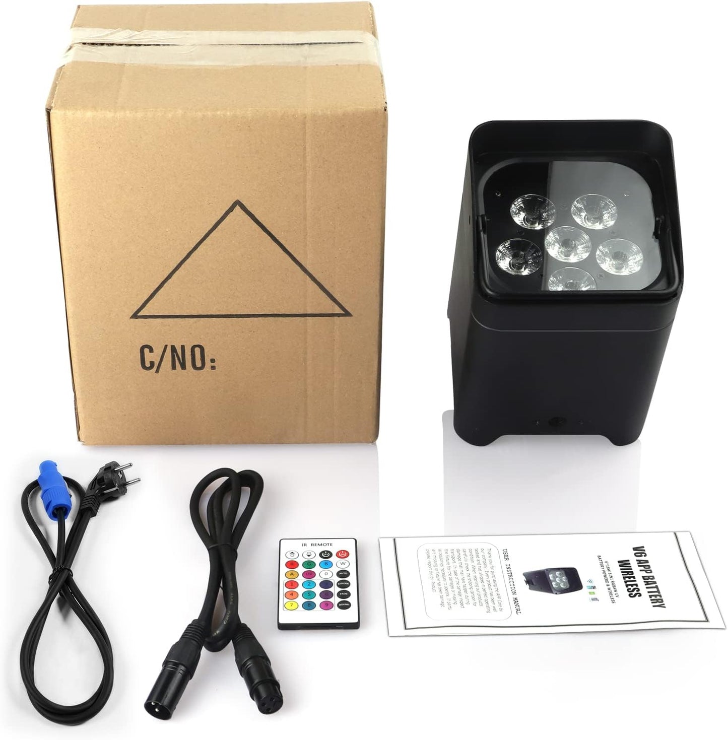 108 W batterij LED Par schijnwerper APP (IOS- en Android), oplaadbare RGBWA + UV podiumlicht uplight outdoor met afstandsbediening/DMX-discolicht voor DJ party bar bruiloft verjaardag