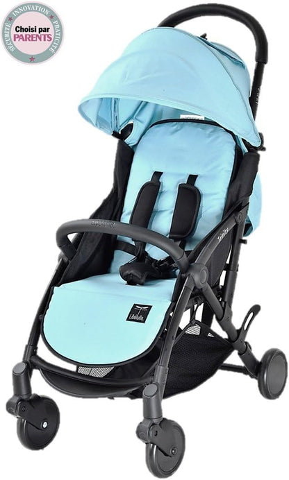 Pack Duo Nacelle Trinity 2 kinderwagen, ultralicht, 5,5 kg, ultracompact, transporttas, vliegtuig, licht, 2 kg, inklapbaar, 0/9 kg, blauw