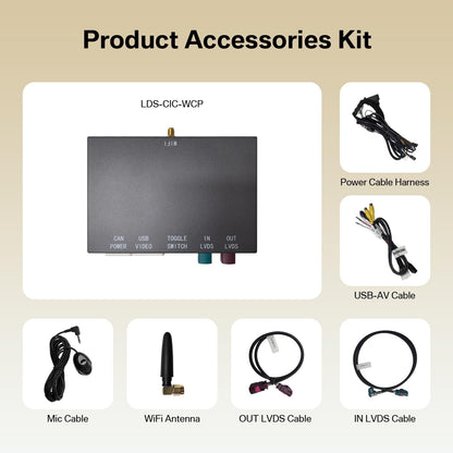 Linux Retrofit Kit Decoder met Draadloze CarPlay & Android Auto Mirrorlink Navigatie voor BMW 1 3 5 6 7 Serie E81 E90 F10 2008-2012 X1 X3 X5 X6 CIC Systeem E70 E71 F25 2009-2015 (past niet voor F20