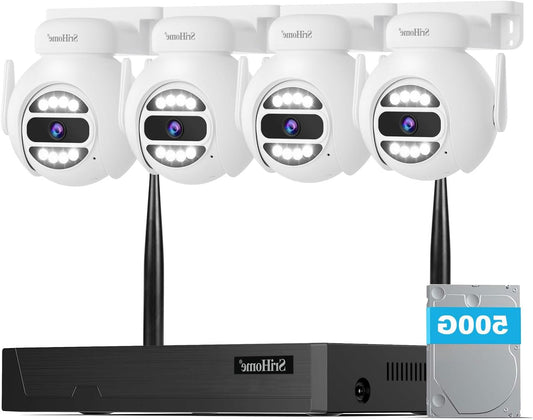 Beveiligingscamera Set – Wifi Camera – IP Camera – Surveillance Camera – PTZ Camera – 5MP Resolutie – Nachtzicht Met Kleurzicht