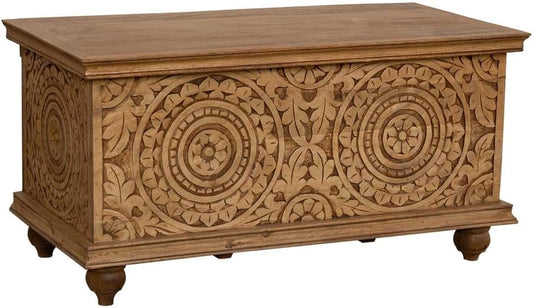 baul acabado artesanal marron