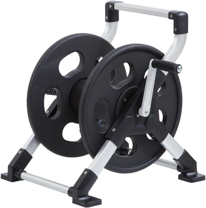 Slanghaspel – Tuinslanghouder – Tuinslangoproller – Waterslanghaspel – Slangrol – Geanodiseerd Aluminium Frame – Geschikt Voor 150 Voet Slang