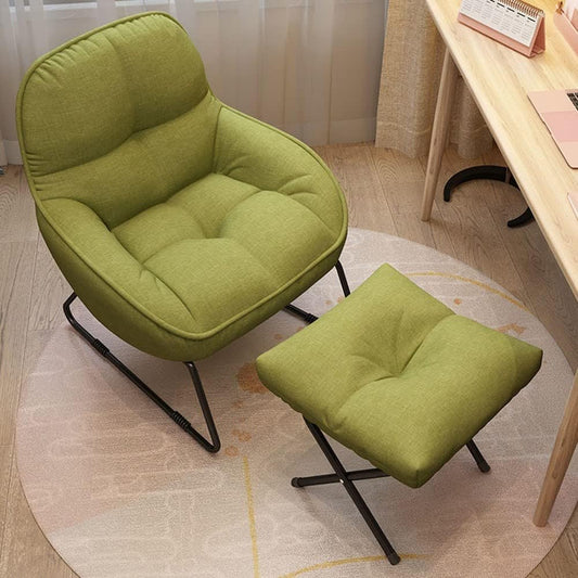 Fauteuil – Loungestoel – Relaxstoel – Leunstoel – Zetel – Gestoffeerde Zitting – Inclusief Voetenbank – Modern Design