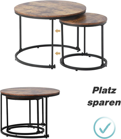 Koffietafel - Table - Coffe table - Living Room Table - Moderne minimalistische stijl - Combinatie salontafelset - Home Leisure Table - Eenvoudige hoge salontafel - Bruin