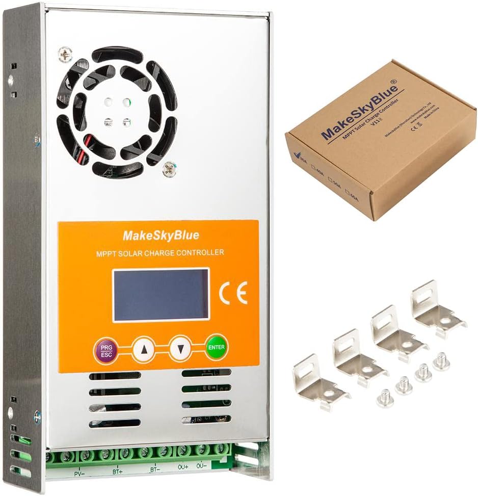 60A MPPT laadregelaar op zonne-energie, max. 160 V, stationaire spanning 2800 W, PV vermogen, voor 12 V/24 V/36 V/48 V batterijsystemen