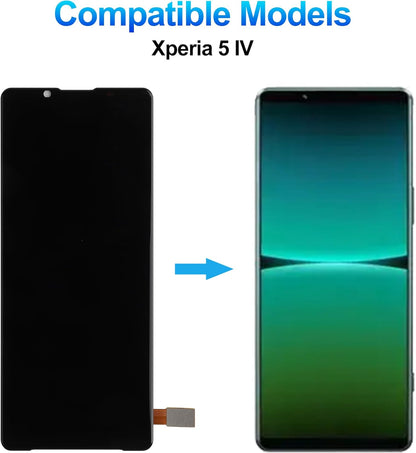 Duotipa Nieuw 6,1 inch TFT-display, compatibel met Sony Xperia 5 IV, alle modellen, lcd-display, touchscreen, digitizer, montage met reparatieset