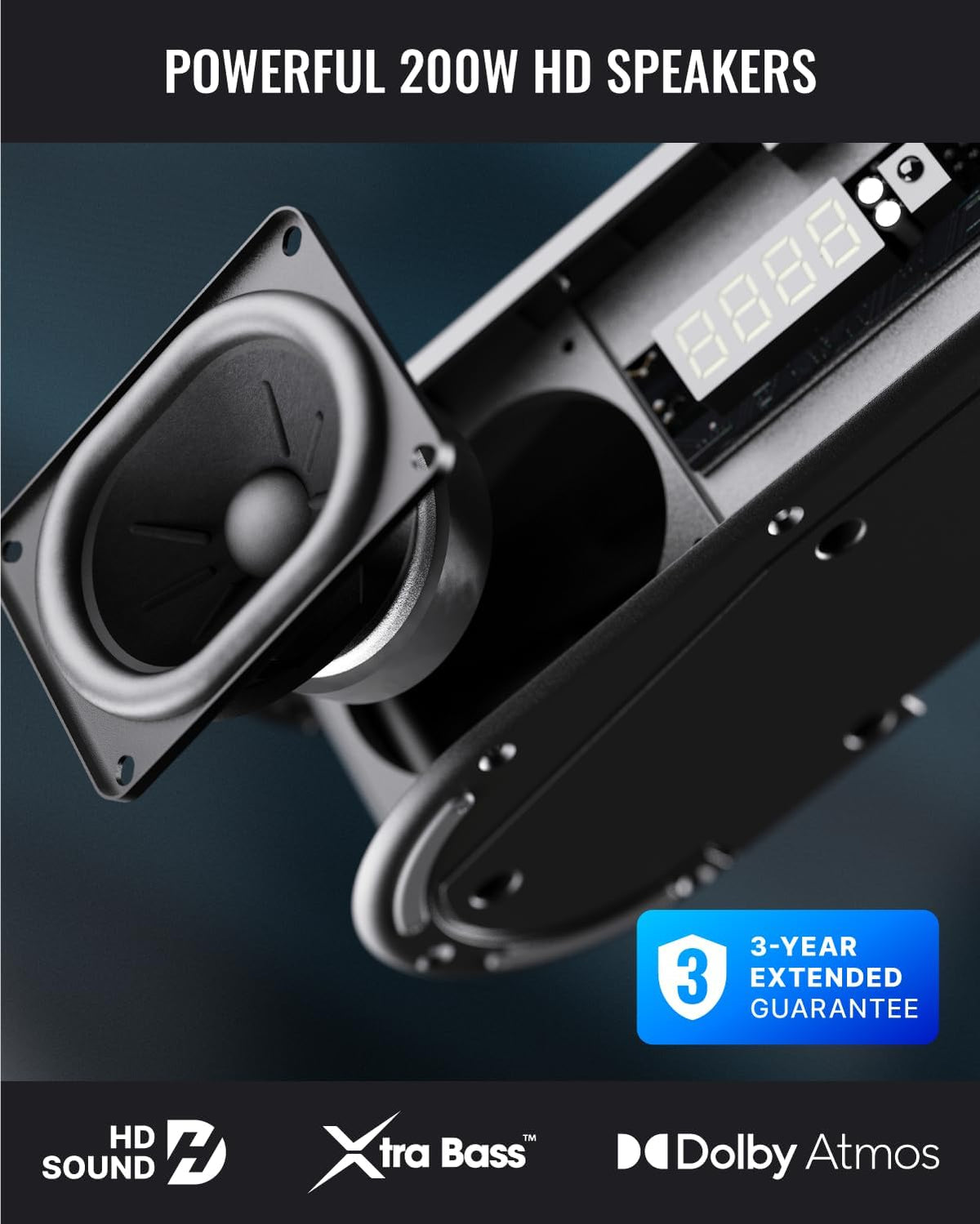 2.1 Soundbar Met Draadloze Subwoofer – Tv Soundbar – Soundbar Voor Tv – Geluidsbalk – Soundbar Set – 200W Vermogen – Bluetooth 5.3