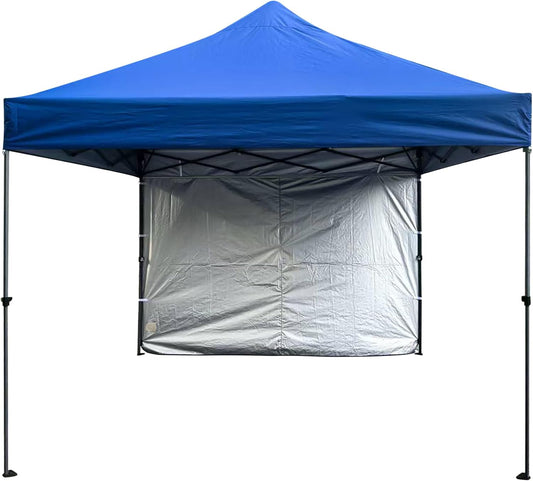 VIVOHOME 3x3m Paviljoen, Buitentent met Zijwand en Roltas voor Kamperen, Picknicks, Feesten en Evenementen in de Tuin