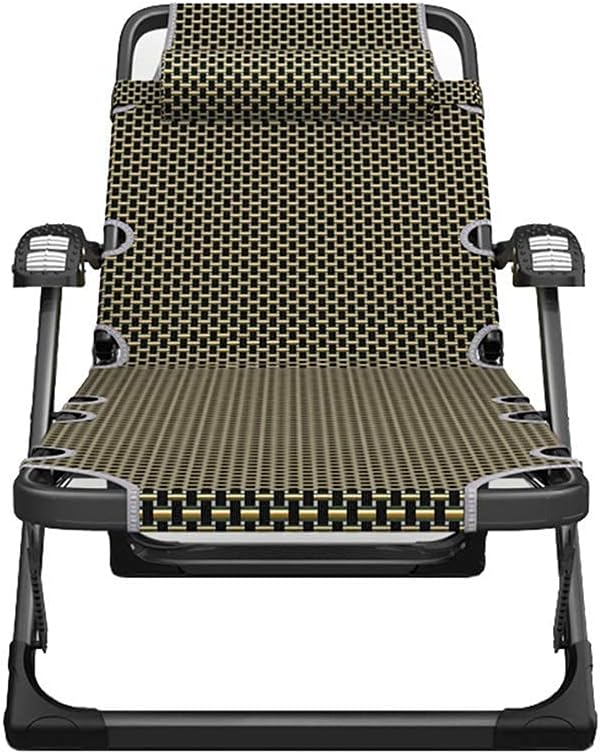 Opvouwbare Zero Gravity stoelen, liggende stoelen, ligstoelen, ligstoel, ligstoel, fauteuil, tuin buiten terras ligstoelen, super breedte 65 cm (kleur: 2) - QUORE