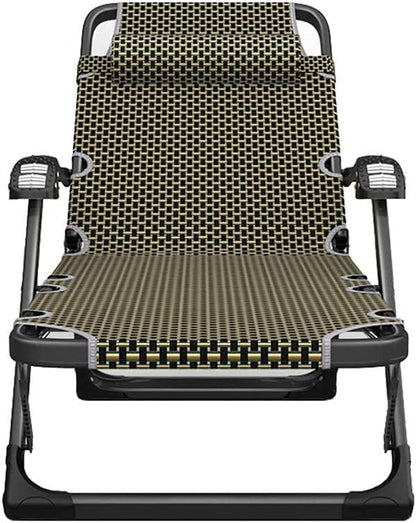 Opvouwbare Zero Gravity stoelen, liggende stoelen, ligstoelen, ligstoel, ligstoel, fauteuil, tuin buiten terras ligstoelen, super breedte 65 cm (kleur: 2) - QUORE