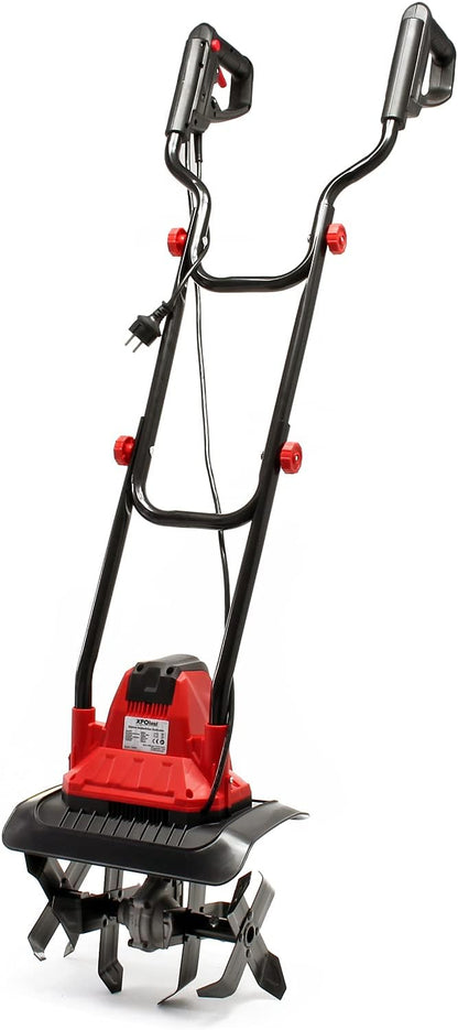 Wiltec elektrische tuinfrees met 1050W 380 toeren/min grondfrees 4x4 hakmessen 220mm freesdiepte