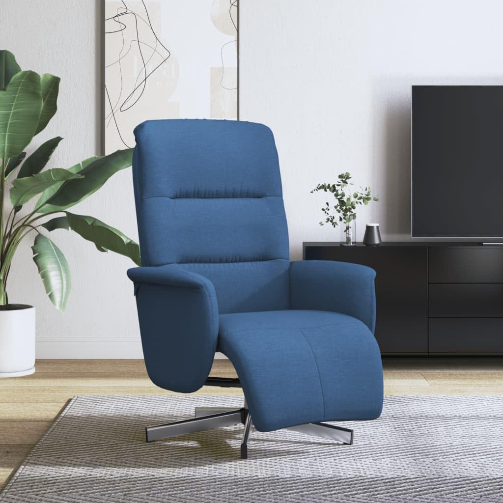 Relaxfauteuil – Relaxstoel – Ligstoel – Draaifauteuil – Blauw – Verstelbare Rugleuning – 360 Graden Draaibaar Onderstel
