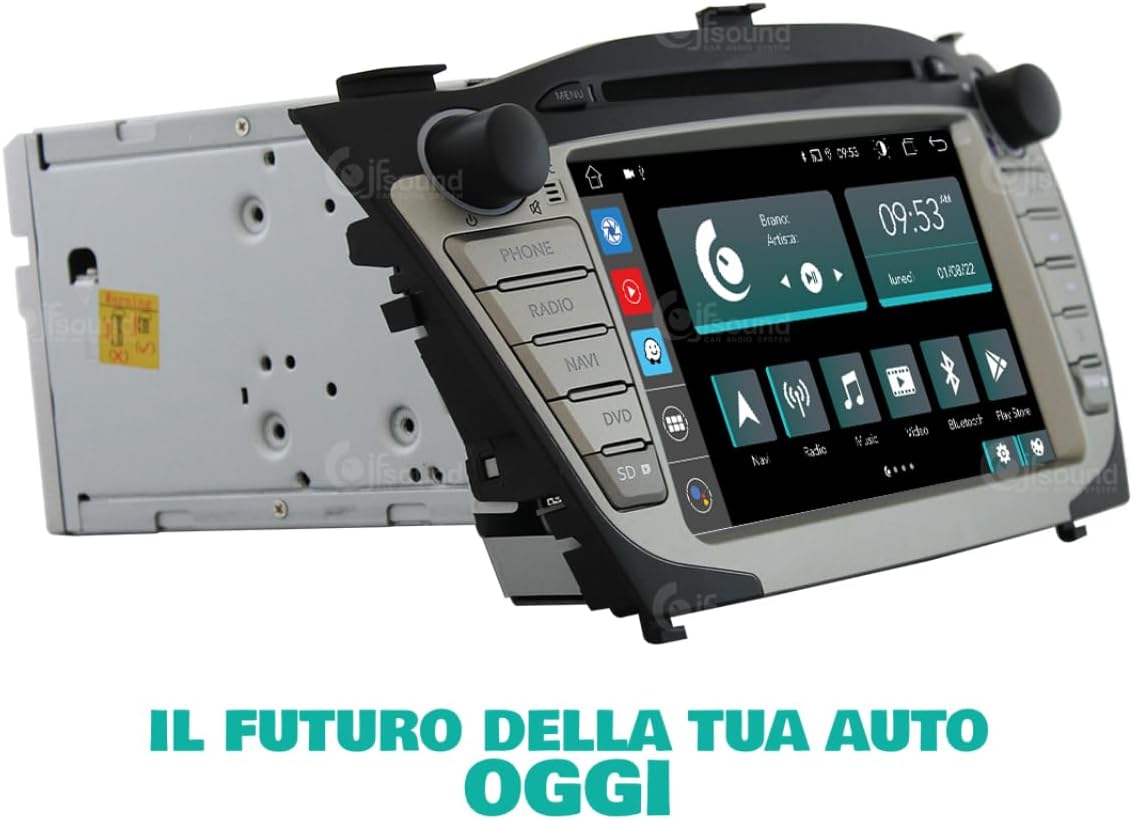 Autoradio Hyundai IX35 – Multimedia Speler – Navigatiesysteem – GPS Radio – Achteruitrijcamera Ondersteuning – 7" Touchscreen – 8-core Processor & Android Auto