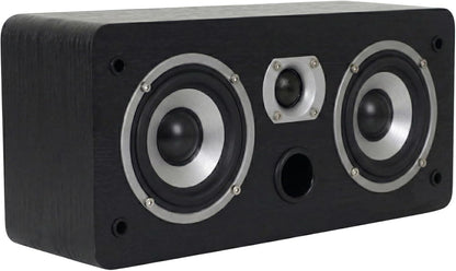 Dynavoice Magic CR-4 Zwart Mat – Passieve Center Luidspreker 2-Weg, 2x4" Woofer + 1" Tweeter, Slechts 11 cm Diep, Front Bass Reflex, voor Home Cinema.