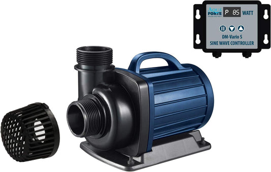 AquaForte Filter-/vijverpomp DM-22.000 Vario S, 70-200 W, opvoerhoogte 7,5 m, regelbaar met externe controller. Ideaal als vijverpomp of als beeklooppomp.