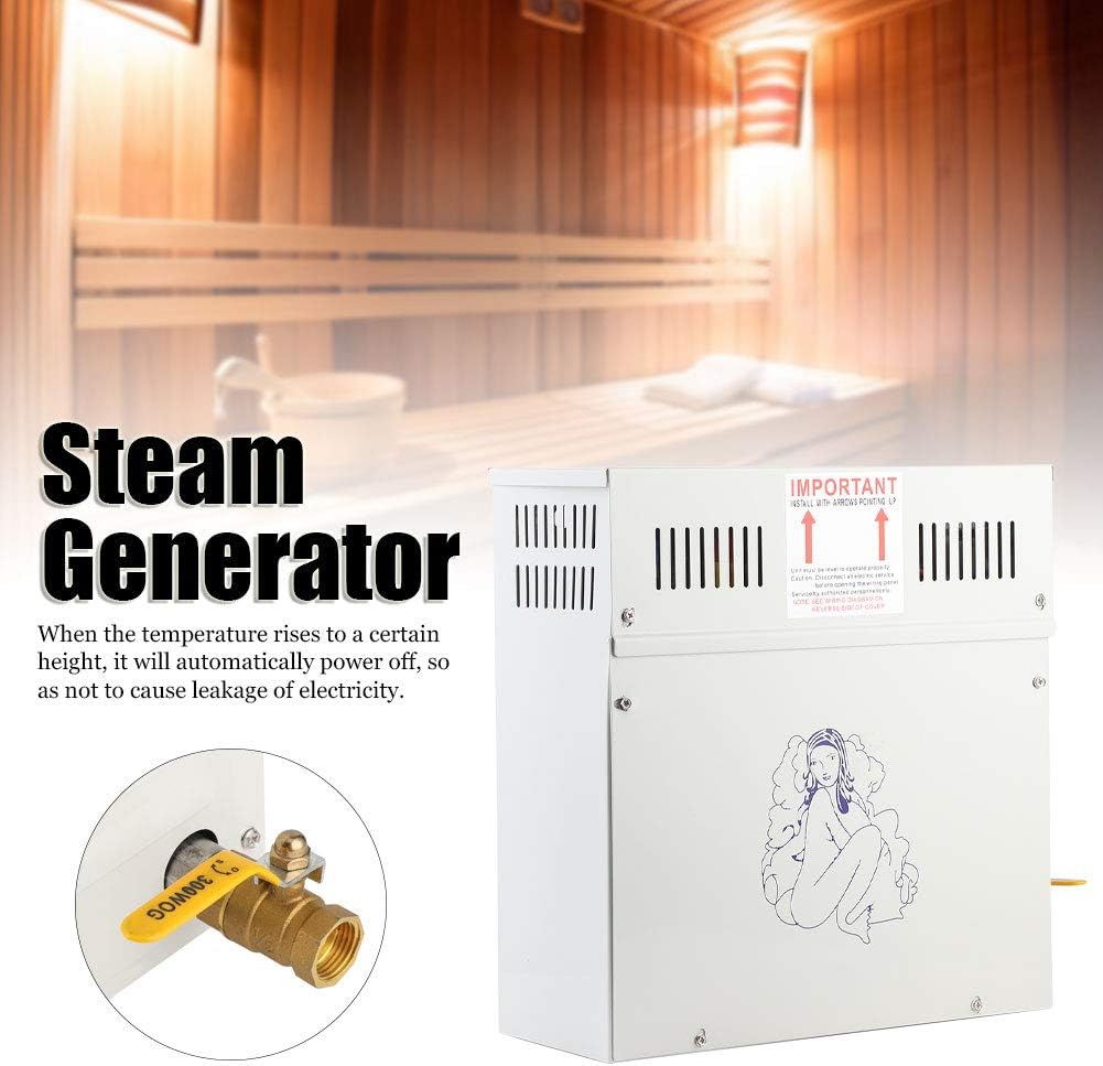 Naroote Linxiaojix Badstoomgenerator, 4,5KW 220V stoomgenerator Douchesauna Stoombadverwarmer voor thuissauna SPA