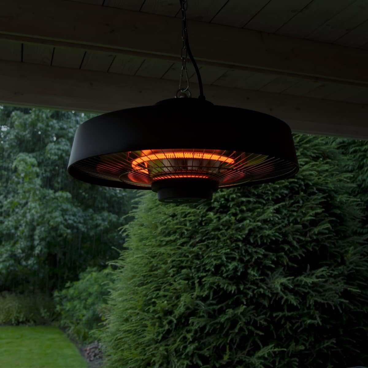 Terrasverwarmer – Buitenverwarmer – Infrarood Heater – Plafond Heater – Hangende Heater – 1500W Vermogen – Inclusief Afstandsbediening