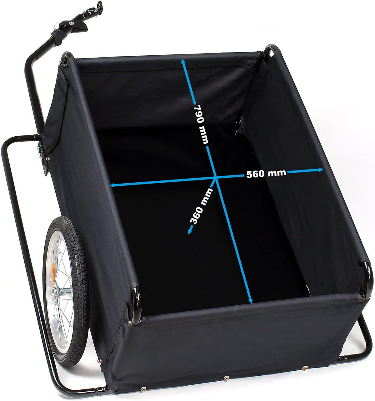 Wiltec fietsaanhanger tot 65kg, aanhangwagen 139 x 88 x 60 cm met wielbescherming, transportkar met inklapbare trekhaak en snelkoppeling
