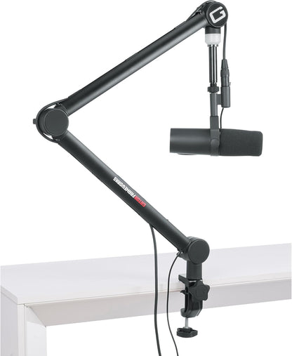 Gator Frameworks Professionele Desktop Broadcast/Podcast Microfoon Boom Stand met On-Air Indicator Licht (GFWMICBCBM4000)