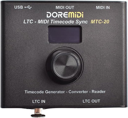 LTC-MIDI Tijdcodesynchronisatie – MIDI LTC Syncbox – Tijdcodeconverter – Tijdcodegenerator – Tijdcodelezer – USB MIDI Interface – OLED Display