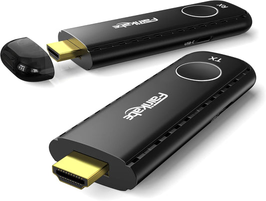 Draadloze HDMI-zender en ontvanger, draagbare draadloze HDMI-extender, 30 m/98 voet, draadloze video- en audio-uitbreiding Plug and Play voor streaming op de monitor