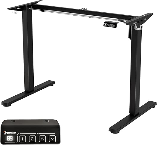 Verstelbaar Elektrisch Staand Bureau Frame – Zit Sta Bureau Onderstel – Elektrisch Bureau Frame – Verstelbaar Bureau Frame – Hoogte Instelbaar Bureau Frame – Motorisch Met Geheugenfunctie – Met Haakjes Zwart