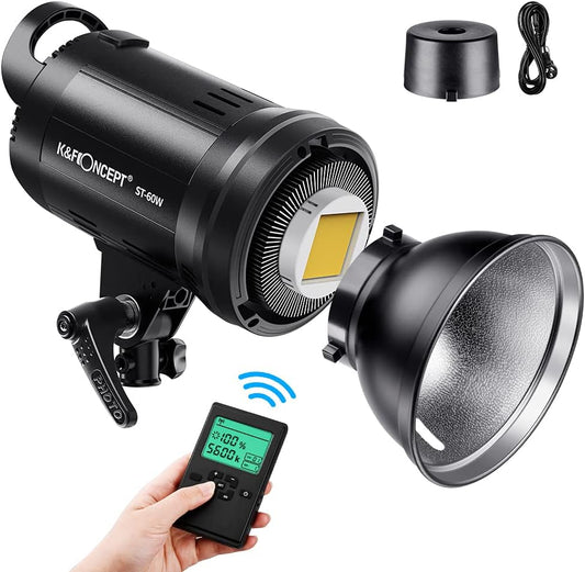 LED-Studiolamp 60W – Videolamp – Fotolamp – Continulamp – Fotostudiolamp – CRI 95+ Kleurweergave – LCD-Display