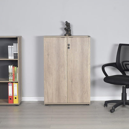 Stijlvolle lichte walnoot boekenplank, 72 cm x 109 cm x 34 cm | 100% melamine gecoat deeltjesbord, 16 mm dik, ideaal voor moderne decoratie thuis en op kantoor